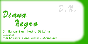 diana negro business card